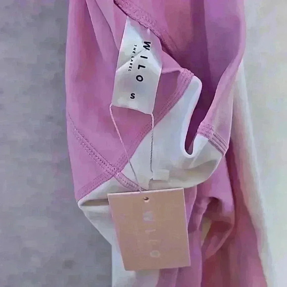 WILO THE LABEL Women's Full Length Leggings Pink & White Colorway NWT - Picture 5 of 6